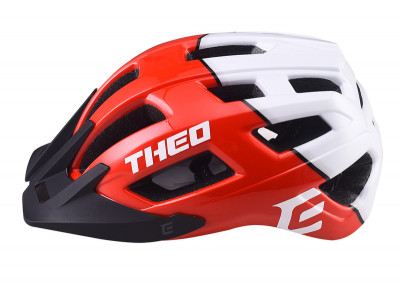 Extend cyklistická prilba THEO red-polar white, M/L (58-62cm) shine