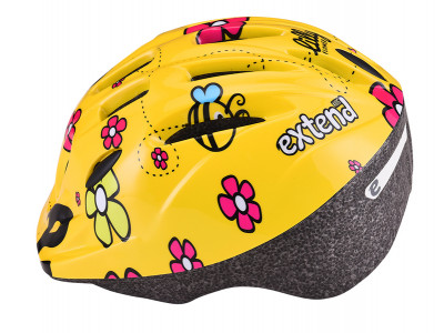 EXTEND prilba Extend LILLY žlté kvety, S/M (51-54cm)