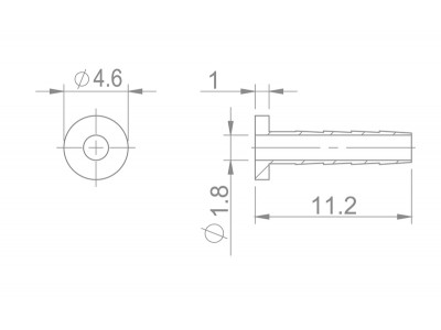 Extend kompresná vložka-ihla pre vnút.pr. 2,1mm SHIMANO BH-90