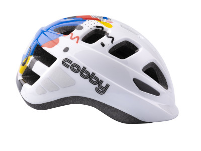 Extend prilba COBBY multi-white-black XS/S (48-50 cm) shine