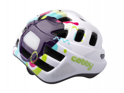 Extend prilba COBBY multi-white-violet XS/S (48-50 cm) shine