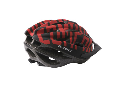 Extend prilba COMPAR Black-red M/L (58-61cm), matt