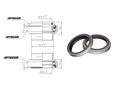 FSA hlavové zloženie ORBIT MX 6.1mm alloy 1-1/8-OD 34