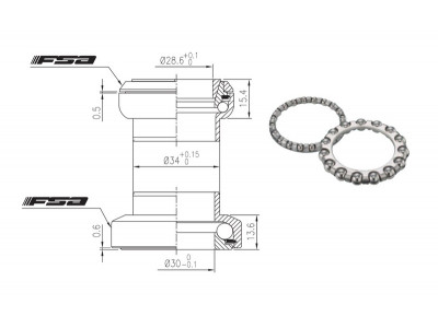 FSA hlavové zloženie The Pig 4mm alloy 1-1/8-OD 34