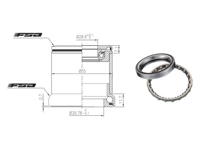 FSA hlavové zloženie 1 (I/E) 3.7mm alloy 1-1/8 to 1.5-OD 55