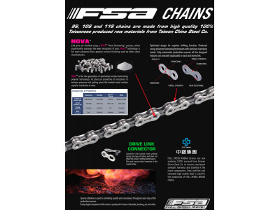 FSA reťaz TEAM ISSUE 11S 116L V3 w/Link CN-1102N
