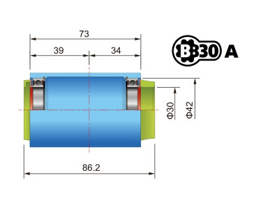 FSA stredové zloženie-adaptér BB386/BB30 na PF30A/BB30A Cannondale