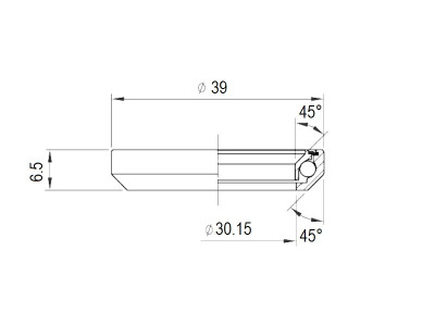 FSA ložisko hl. zloženia-TH-870G-RS ACB 45°x45° 1-1/8 MR123 - OD 39