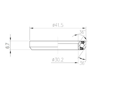 FSA ložisko hl. zloženia-TH-872/DJ ACB 36°x36° 1-1/8 Single S MR172 - OD 41.5