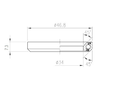 FSA ložisko hl. zloženia-TH970/DJ ACB 45°x45° 1-1/4 Single S MR100 - OD 46.8