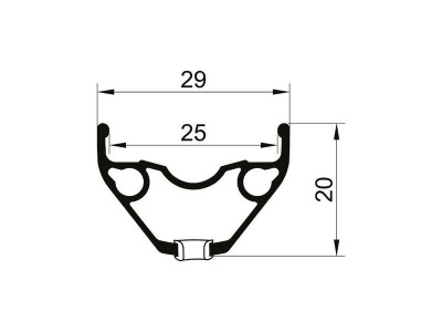 REMERX ráfik E-ROCKY 3025 DISC (29') 622x25 BA+nit,32 dier, AV