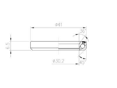 FSA ložisko hl. zloženia-TH873 ACB 36°x45° Black S MR122-OD 41