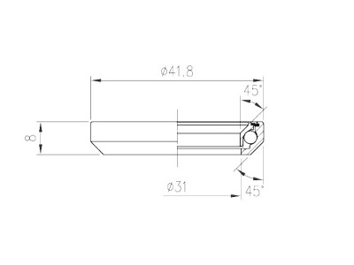 FSA ložisko hl. zloženia-TH-870E ACB 45°x45° 1-1/8 Single S MR121-OD 41.8