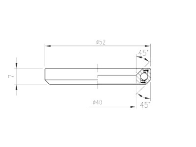 FSA ložisko hlavového zloženia TH-070E ACB 45°x45° 1,5 dual S MR170-OD 52