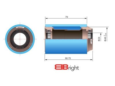 FSA stredové zloženie kľúk M/EXO 24mm na PFBBright BB-PF79
