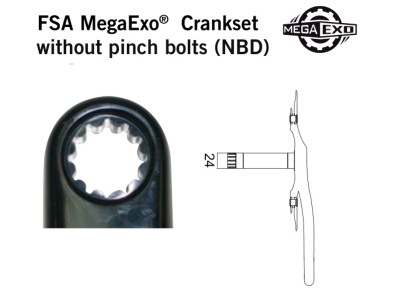 FSA stredové zloženie-adaptér kľúk 24mm na BB30A/PF30A Cannondale EL213