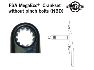 FSA stredové zloženie kľúk M/EXO 24mm na PF86 (CF86/SLE/CZ) , plastové