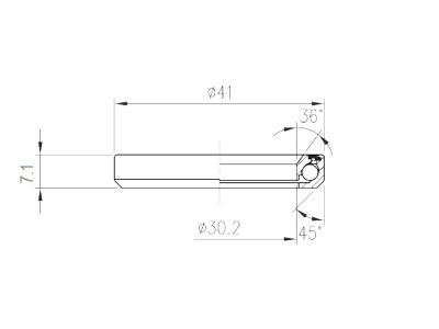 FSA ložisko hl. zloženia-TH-873/DJ ACB 36°x45° 1-1/8 Single S MR040-OD 41