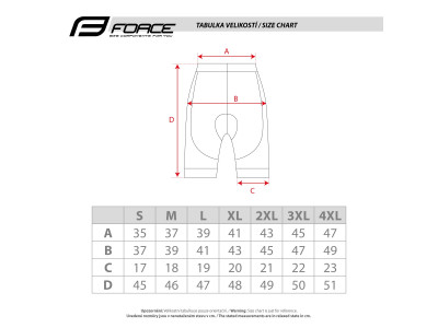 Force kraťasy F COMFORT 2 do pása s vložkou, čierne - 3XL