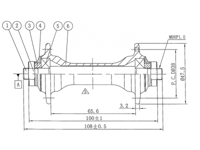 Novatec A171SB predný náboj, 28 dier, QR, OEM