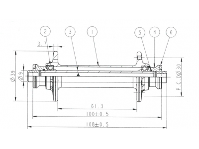 Novatec A291SB/A-SL, predný náboj, 20 dier, QR, OEM