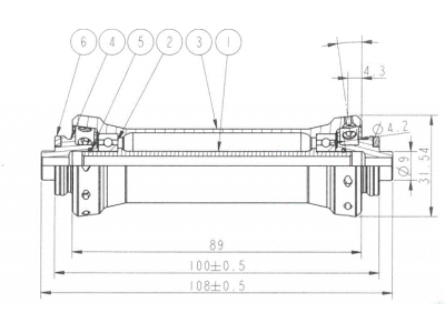 Novatec AS511SB predný náboj, 20 dier, QR, OEM