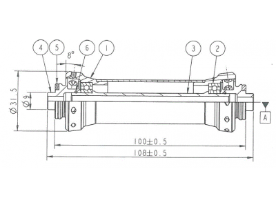 Novatec AS61CB, predný náboj, 20 dier, QR, OEM