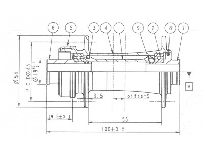 Novatec D791SB-CL-12, predný náboj, 28 dier, 12x100, OEM