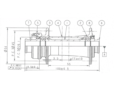 Novatec D791SB-CL-15, predný náboj, 32 dier, 15x100, OEM