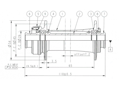 Novatec D791SB-CL-B15, predný náboj, 32 dier, 15x110, OEM