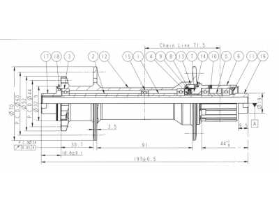Novatec D202SB-X12-S4S MULTI, zadný náboj, 32 dier, 12x197, Shimano HG, OEM