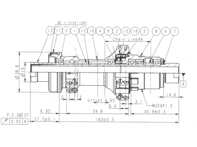 Novatec D412CB-CL-X12-A4A-XDR, zadný náboj, 28 dier, 12x142, Sram XDR, OEM