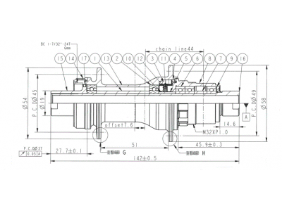 Novatec D792SB-CL-X12-A6A-XDR, zadný náboj, 24 dier, 12x142, Sram XDR, OEM