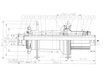 Novatec D902SB-B12-A4A-11S zadný náboj, 32 dier, 12x148, Shimano HG, OEM
