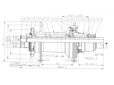 Novatec D902SB-B12-S4S-S11, zadný náboj, 32 dier, 12x148, SRAM XD, OEM