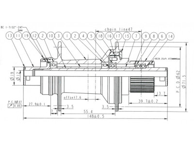 Novatec D902SB-CL-B12-A4A-MS, zadný náboj, 32 dier, 12x148, MicroSpline, OEM