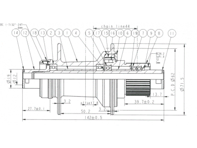 Novatec D902SB-CL-X12-A4A-MS, zadný náboj, 32 dier, 12x142, Micro Spline, OEM