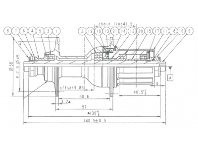 Novatec F172SB-QR-11S zadný náboj, 28 dier, QR, Shimano HG, OEM