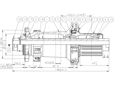 Novatec XDS642SB/A-B12-ABG zadný náboj, 6-dier, 28 dier, 12x148 mm, Shimano HG, OEM