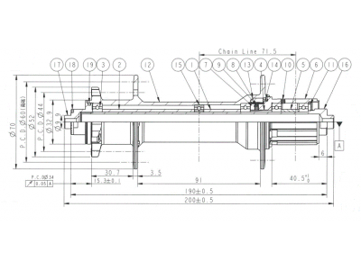 Novatec D202SB-QR-S4S, zadný náboj, 32 dier, QR, Shimano HG, OEM
