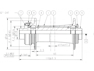 Novatec D791SB-CL-B12, predný náboj, 32 dier, 12x110, OEM