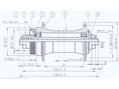 Novatec D471SBT-CL, predný náboj, 32 dier, QR, OEM