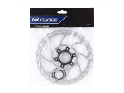 Force kotúč brzdový 180 mm, CENTER LOCK, strieborný