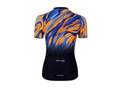 Force dres F LIFE UNI kr. rukáv, čierne-modro-oranžový