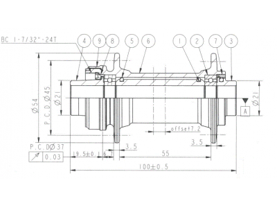 Novatec D041SB-CL-15, predný náboj, 32 dier, 15x100, OEM
