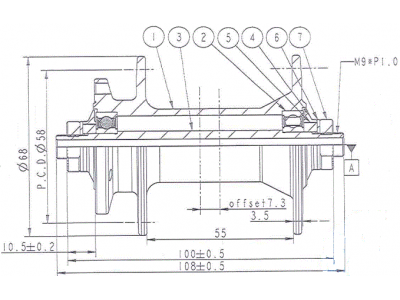 Novatec D761SBT, predný náboj, 32 dier, QR, OEM