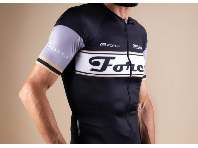 Force dres F RETRO UNI kr. rukáv, čierno-zlatý