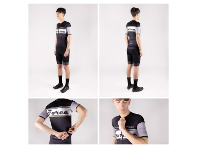 Force dres F RETRO UNI kr. rukáv, čierno-zlatý