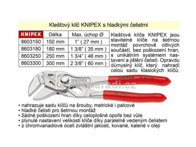 Pedalsport kliešte Knipex s plochými čeľusťami, 23 mm