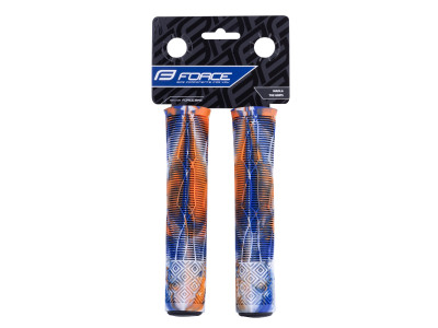 Force gripy BMX160 gumové, bielo-modro-oranž, balené